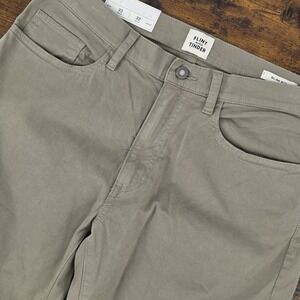 NEW Flint and Tinder Mens Pant Chino Flim Fit Green Drab Size 33x32 Twill